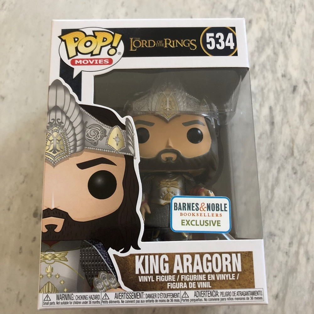 FUNKO POP! LORD OF THE RINGS KING ARAGORN B/N Excl